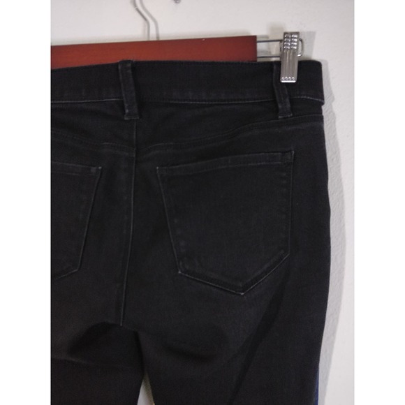 Ann Taylor Modern Fit Black Blue Colorblock Super Skinny Jeans Women's Size 4 - Picture 5 of 8